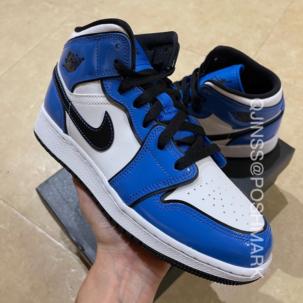 Air Jordan 1 Mid Signal Blue W - Picture 7 of 9